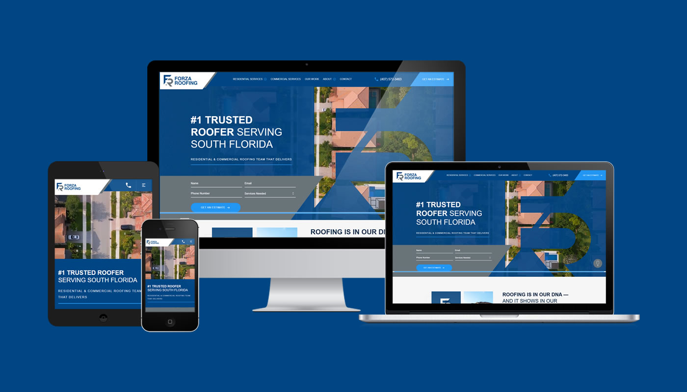 Homepage of Forza Roofing