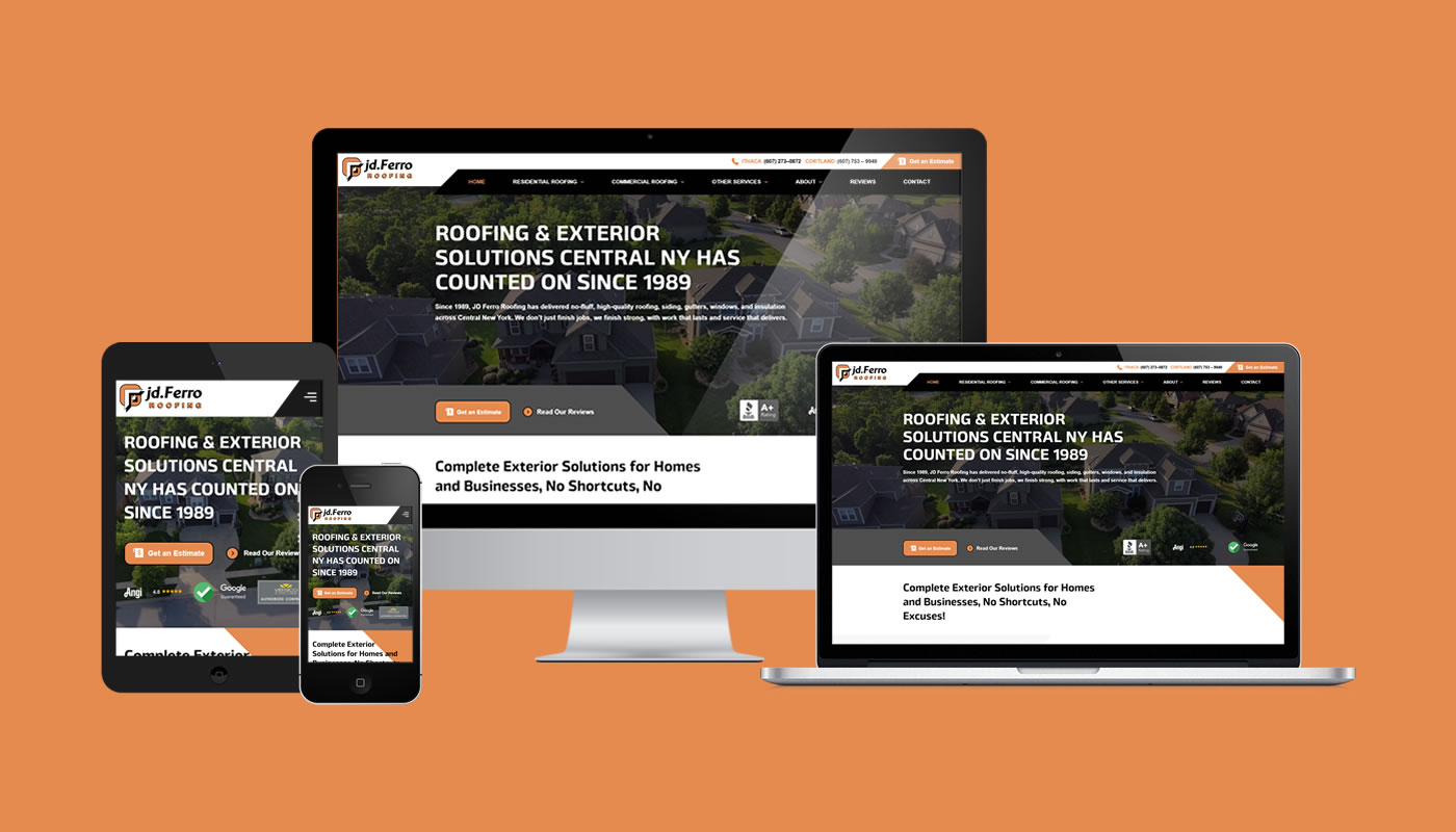 Homepage of JD Ferro Roofing