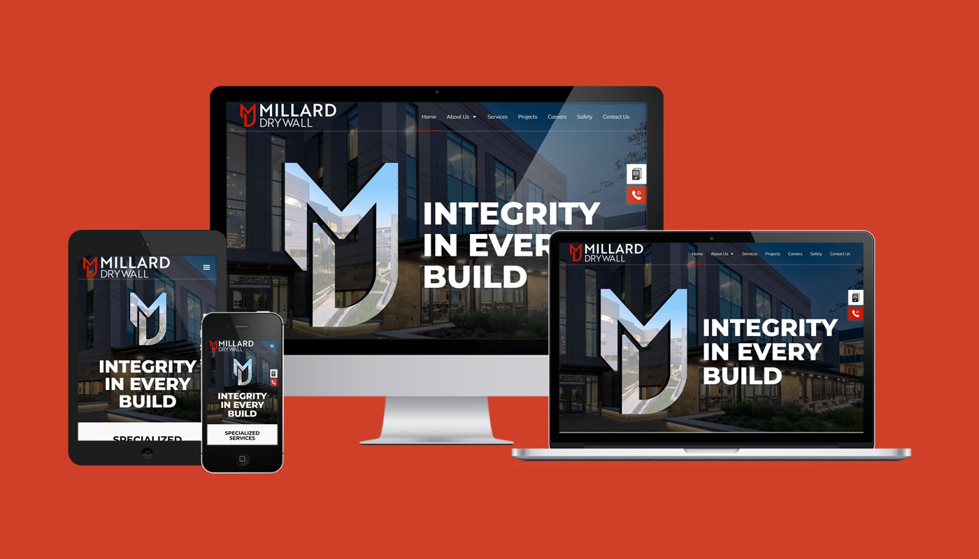 Homepage of Millard Drywall