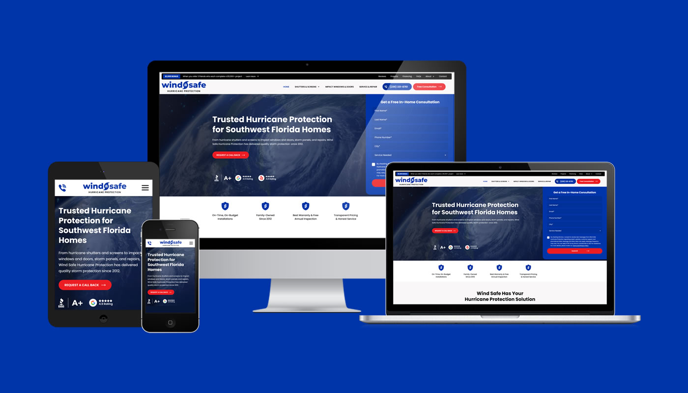 Homepage of Windsafe Hurricane Protection
