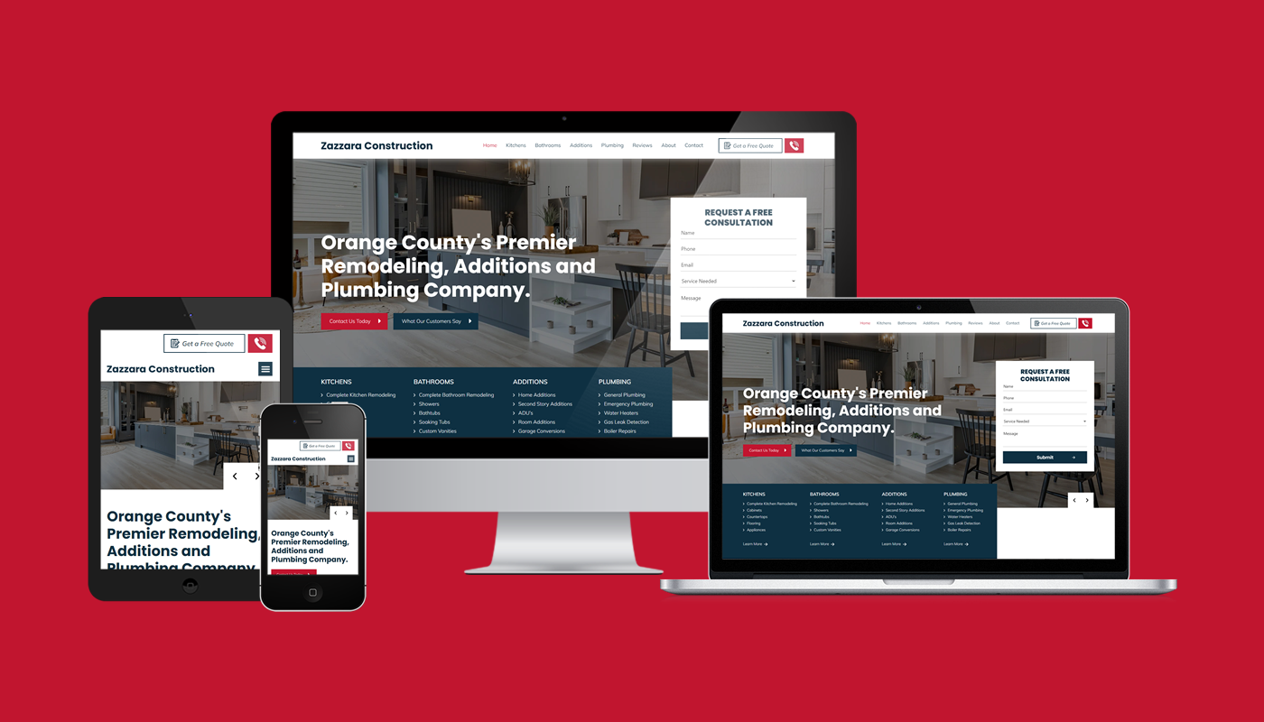Homepage of Zazzarra Construction