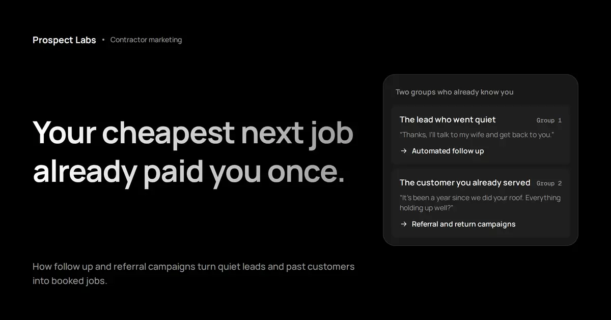 Your Cheapest Next Job Already Paid You Once